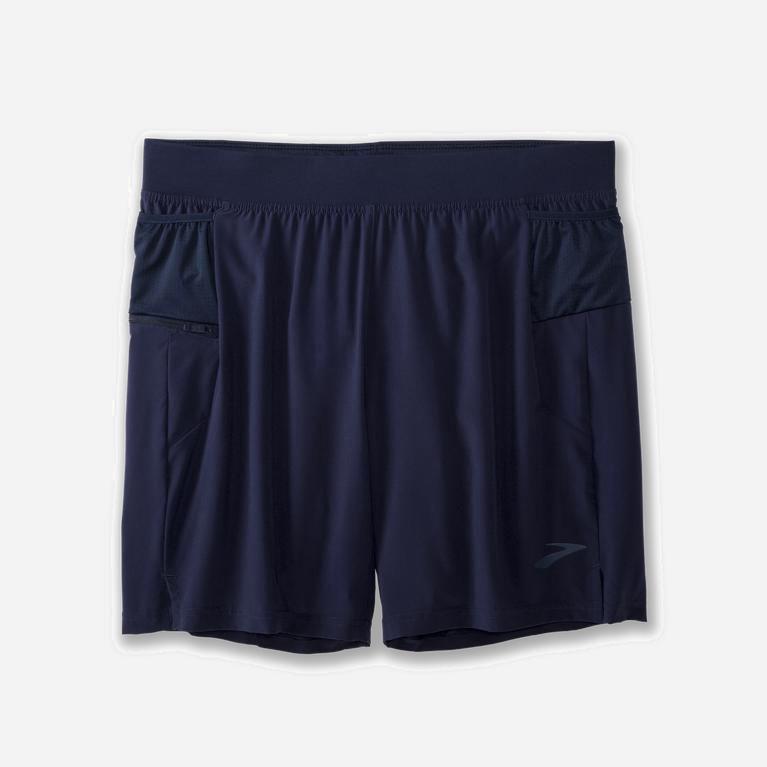 Brooks Sherpa 7 2-In-1 Mens Running Shorts Ireland Navy (UHNW-35796)